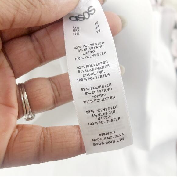 ASOS Women's Maternity Floral Print Hi-Low Pink Dress NEW‎ Size 12 - Picture 5 of 5